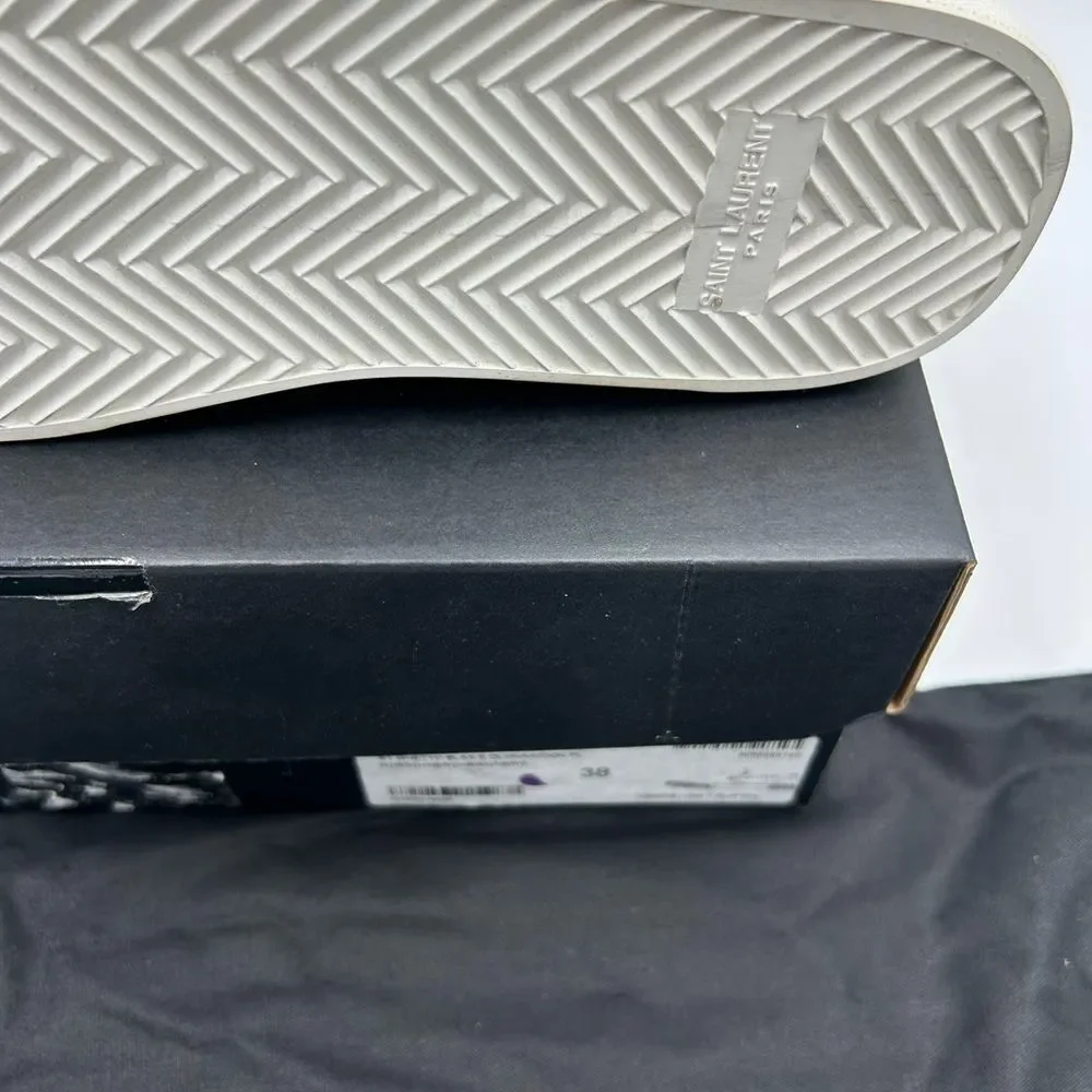 Women's Saint Laurent Venice, Radio print slip on sneakers size 38 made in Italy - Picture 8 of 11